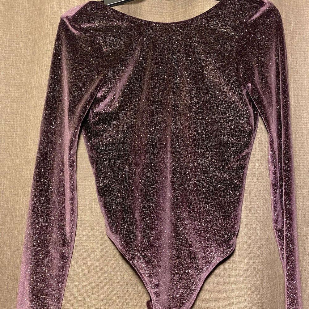 Purple Velvet Bodysuit